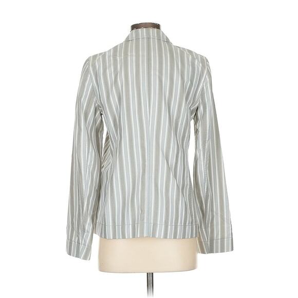 Lafayette 148 New York Vangie Elixir Stripes Cotton Blazer 4 - Picture 7 of 7
